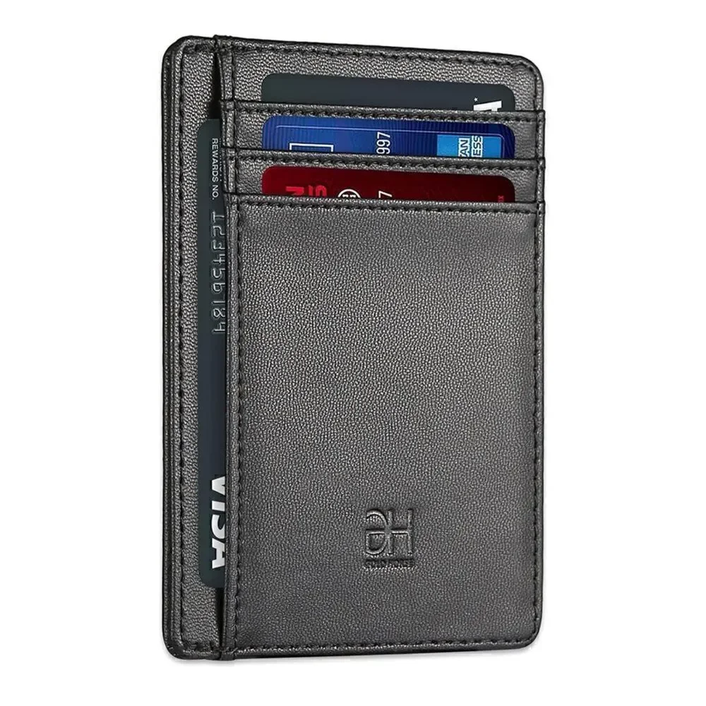 Leather Compact Card Holder Wallet